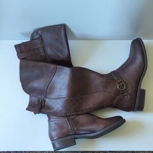 Guess Hurder Riding Boots Brown 10 Med